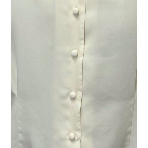 Christie & Jill Vintage Womens Dressy Short Sleeve Button Up Blouse Size 16 - Picture 4 of 7
